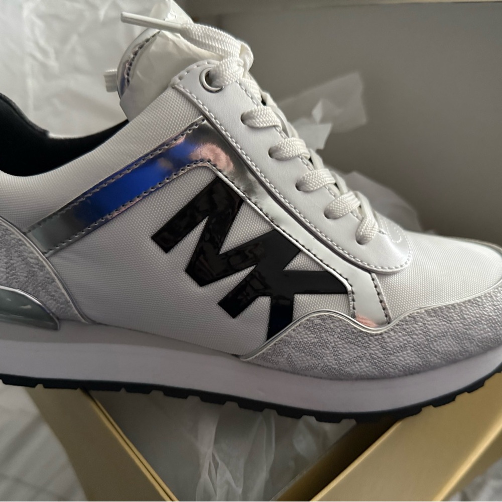 Michael Kors White and Black Sneakers with Sporty Design